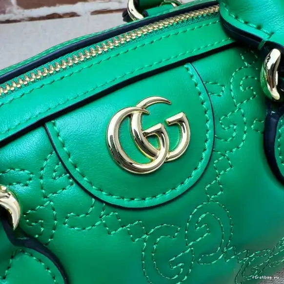 First bag ru handle matelassé bag leather GUCCI top GG 0527